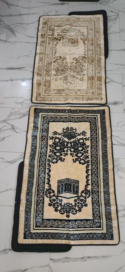 Authentic His and Her Prayer Mats – Elegant Pair Imported from Saudi Arabia
