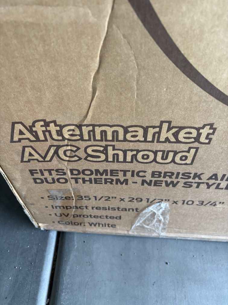 Icon Aftermarket A/C RV Shroud - fits Dometic Brisk Air Duo Therm - White Brand New