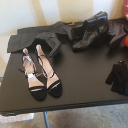 New Sandals, 2 Pair Black Boots