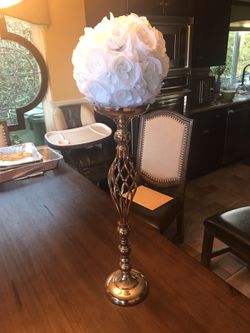 Beautiful Stand With Artificial Flower Arrangement 