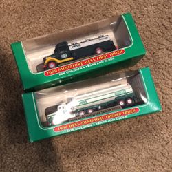 Hess Miniature First Truck (2000) Miniature Tanker Truck (1998) 