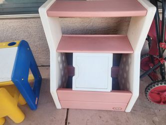 Vintage Little Tikes Pink book shelf and toy storage