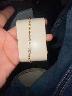 Gold Rope Chain Bracelet 14k