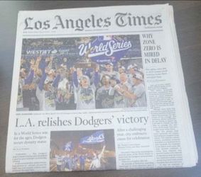 LOS ANGELES DODGERS 2025 WORLD SERIES CHAMPS . 11/03/25 . NEW ,, COMPLETE