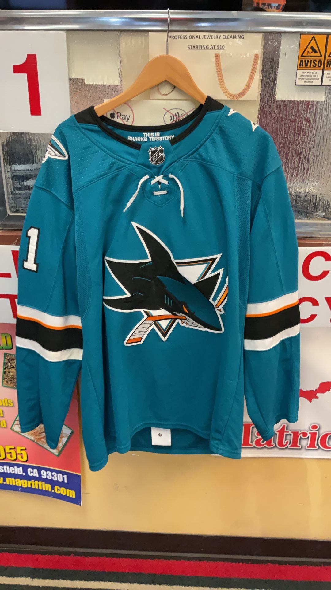 San Jose Sharks 31 Jones Jersey