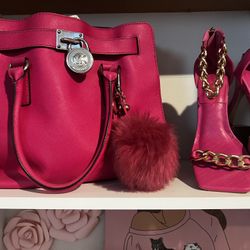 Large Hamilton Raspberry Pink Michael Kors  Bag 