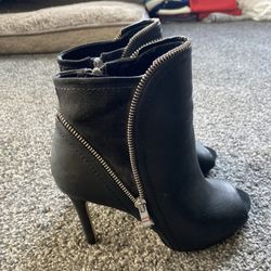 MIA Black Peep toe Heel Booties 