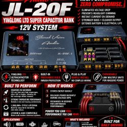 Blurred Vision Audio JL-20F Super Capacitor Bank (1-3k Watts)(6000 Watt Burst)
