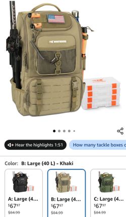 KastKing carry all 40L fishing back pack