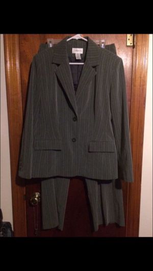 Photo Chadwick’s woman’s gray pinstripe pant and jacket suit