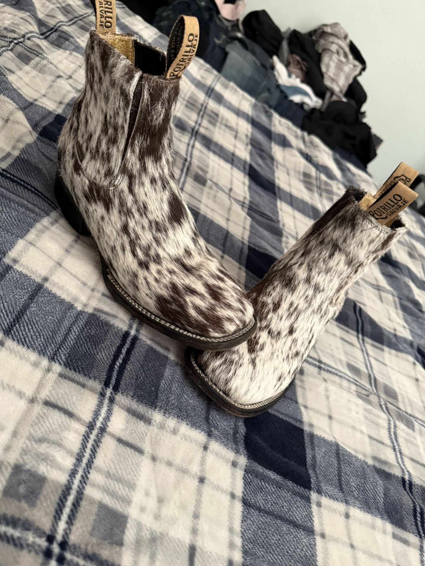 cowhide boots