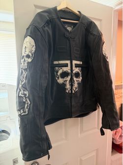 Icon “Skull Jacket” Leather Motorcycle Jacket - Size 2XL - Excellent Condition