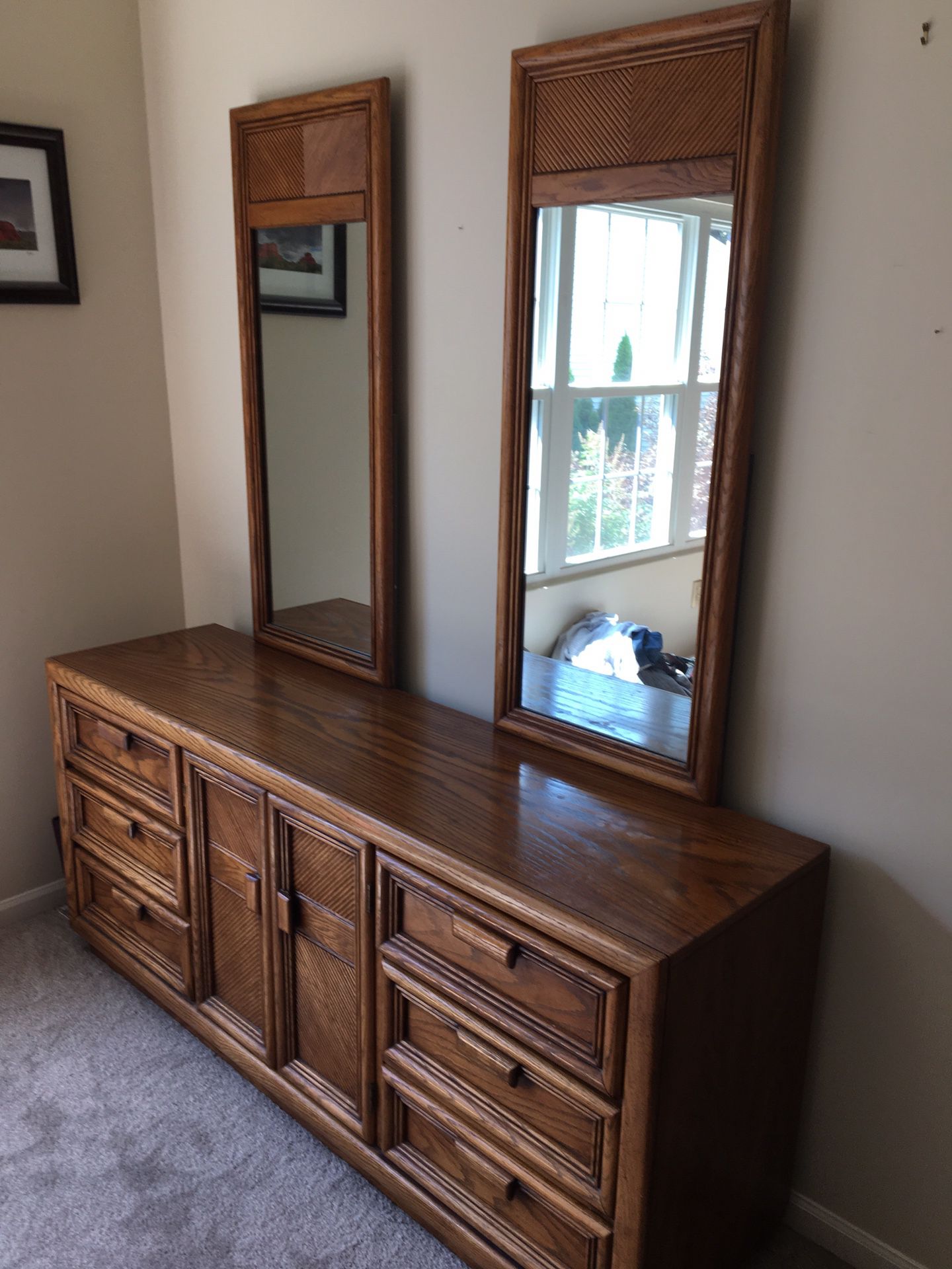 Dresser w/ Mirrors and Armoir