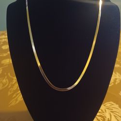 ✨️ 14kt Solid Gold 3mm 20" Herringbone Style Necklace ✨️