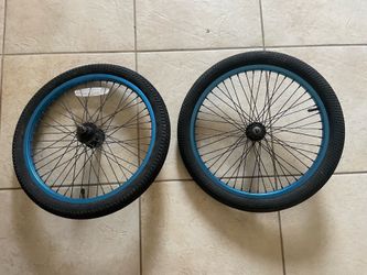 20 inch bmx wheels / tires / rims anodized aluminum