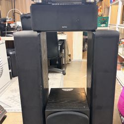 High Quality Surround Sound System/2 tower speakers/Subwoofer/Receiver/Yamaha etc. See Description $250 obo - 67th ave/Bell 