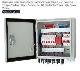 Hardcover solar Combiner box with 6 strings 80A