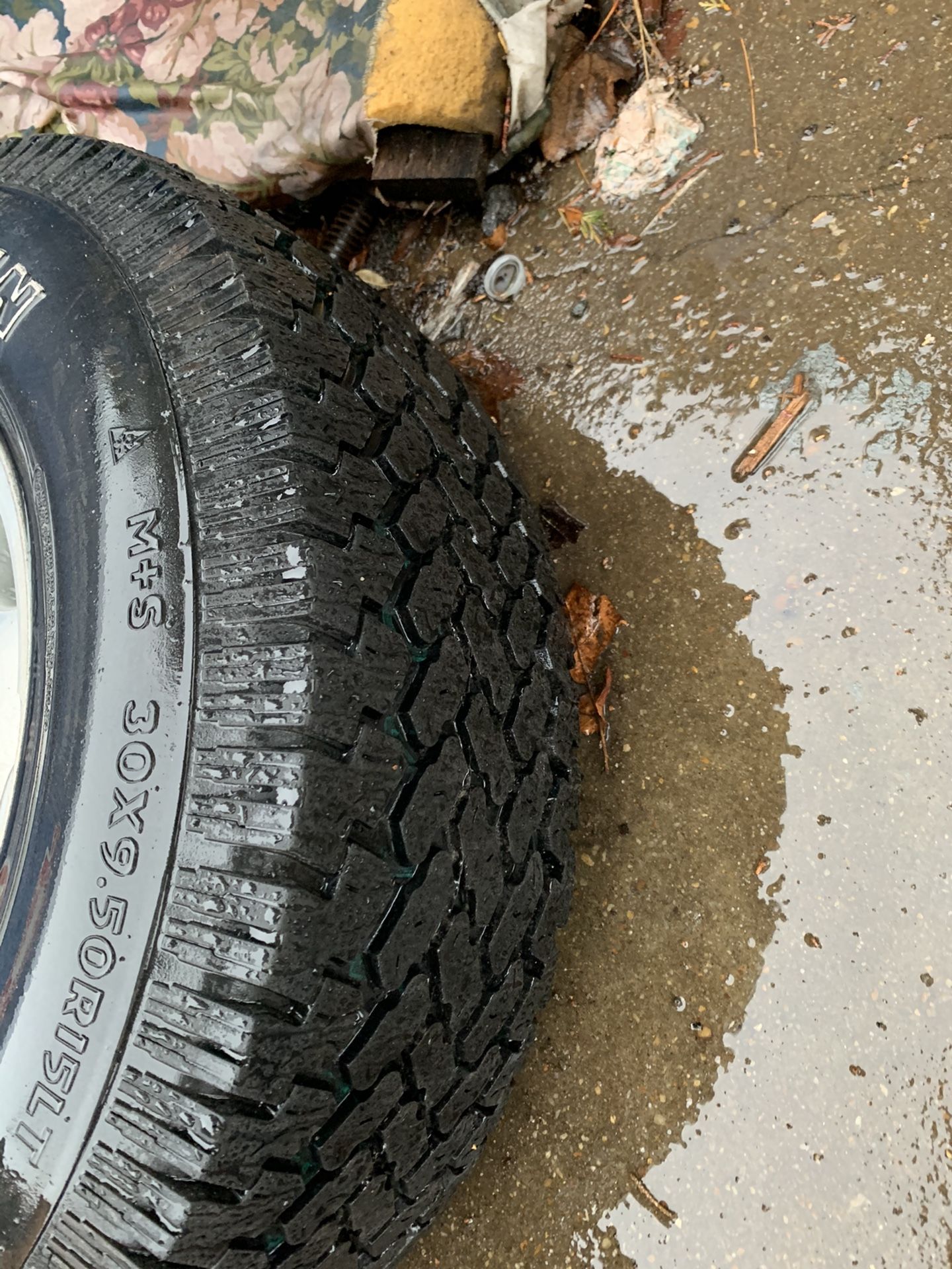 Jeep rim and tire