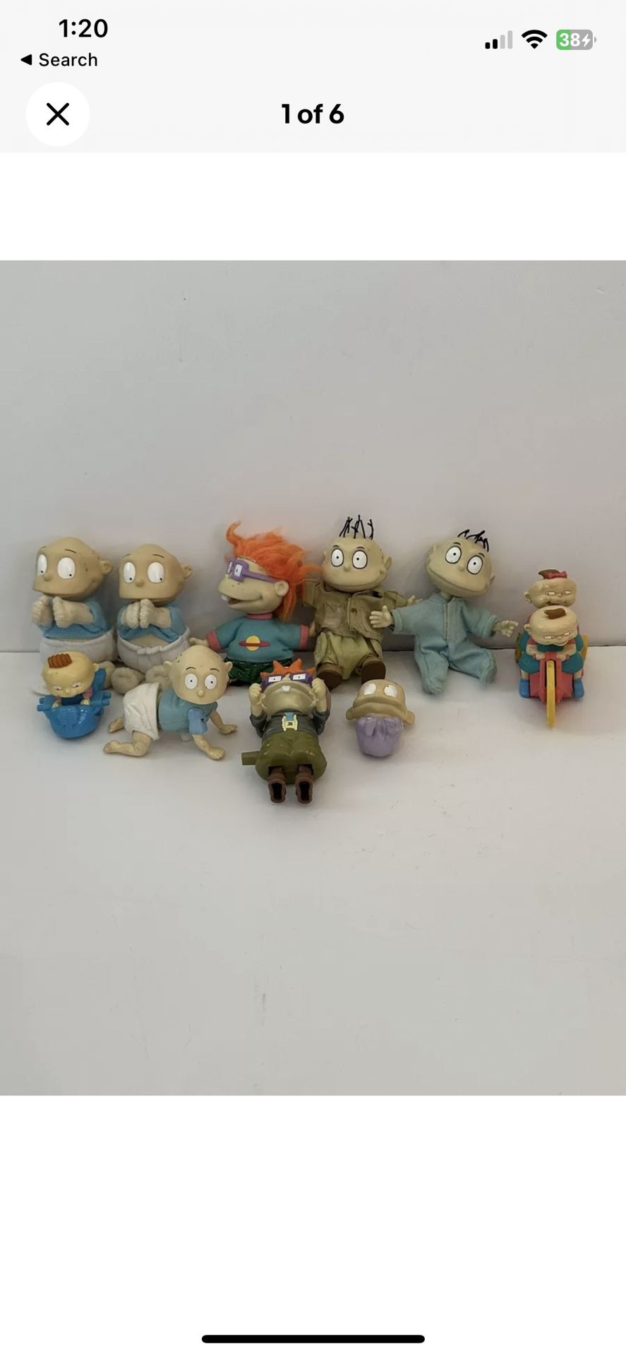 Vintage Lot Of 10 1990s Nickelodeon McDonalds Burger King Rugrats Toys