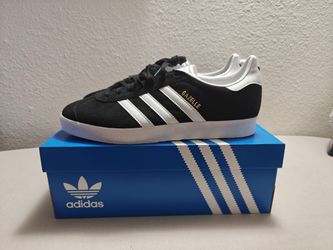 Adidas Gazelle "Core Black / White" — Size 9.5 — Brand New in Box