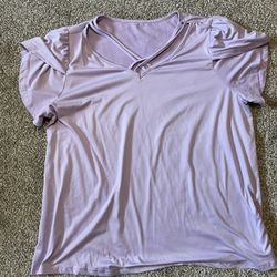 Womens 2x Purple Top