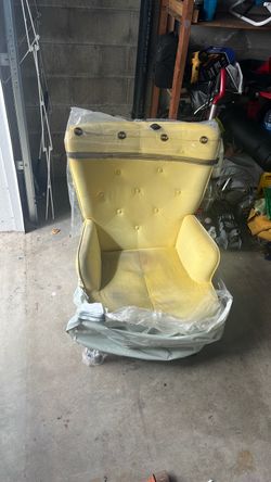 Yellow accent chair