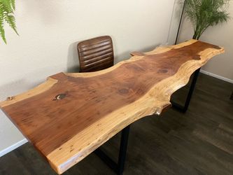 Large Redwood Live Edge Desk - 95” Long