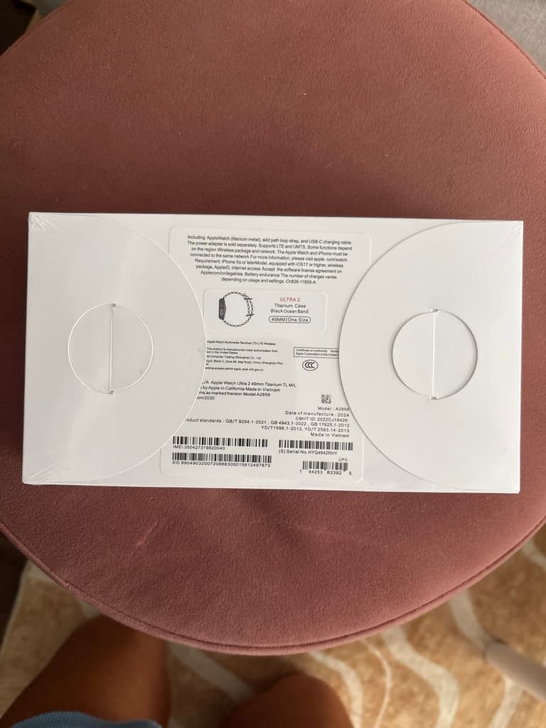 Brand New Sealed Apple Watch Ultra 2 – Titanium 49mm w/ Black Ocean Band. 