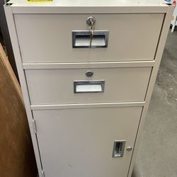 Nice Metal Cabinet W Drawer Door  Combination No Key