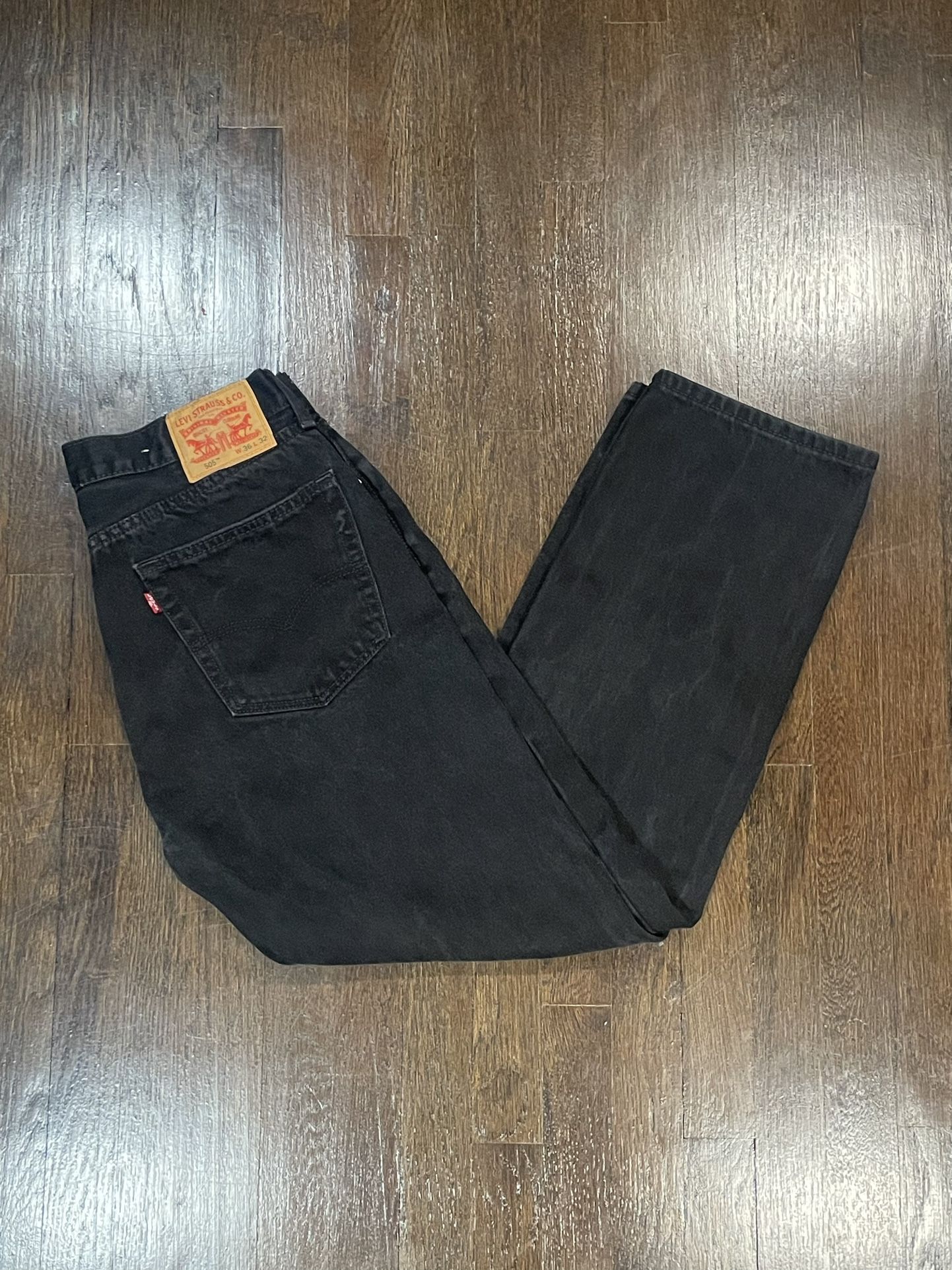 Levi's 505 black baggy jeans