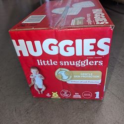 Huggies Little Snugglers Baby Diapers, Size 1 (8-14 lbs), 84 Ct
