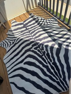 Zebra area rug