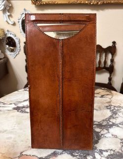 LEATHER WINE TOTE