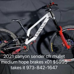 2021 Canyon Sender Cfr Downhill Mountain Bike Medium 