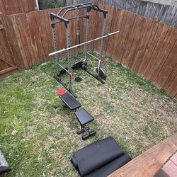 Squat Rack Multi Use With Weights