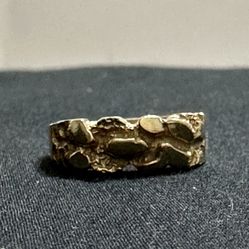 Gold Nugget Ring Size 5,2