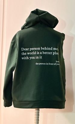 “You are enough” - Forest Green Zip Up Hoodie