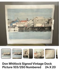 Don Whitlock signed - 103/250 picture not framed. Fair condition