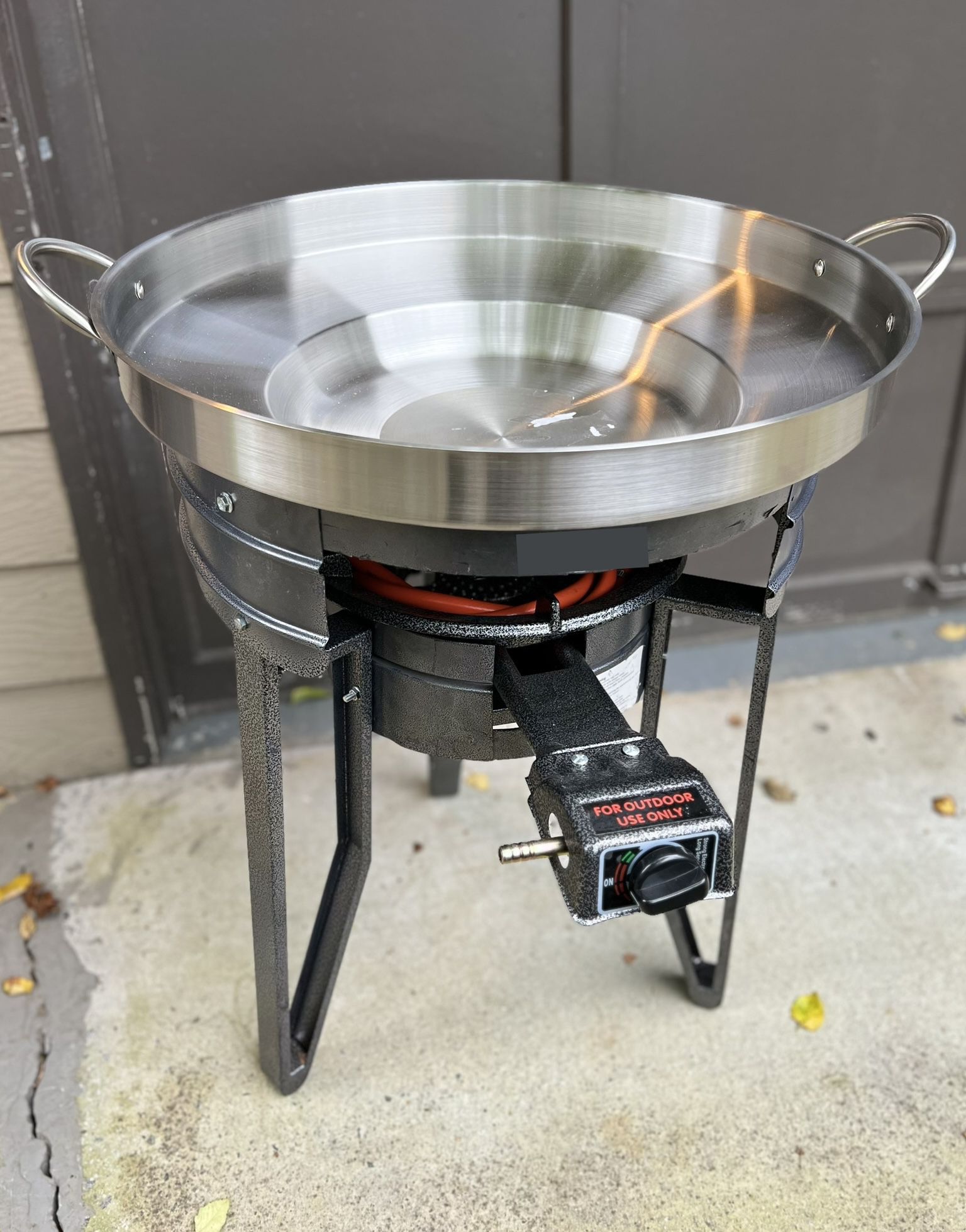 Concave Comal Set, Stainless Steel Comal with Propane Burner