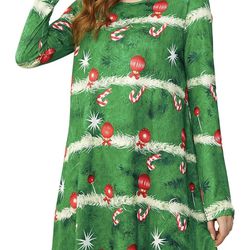 New Women Girls Ugly Christmas Sweater , Nightgown, Dress Medium Large Or X-Large 