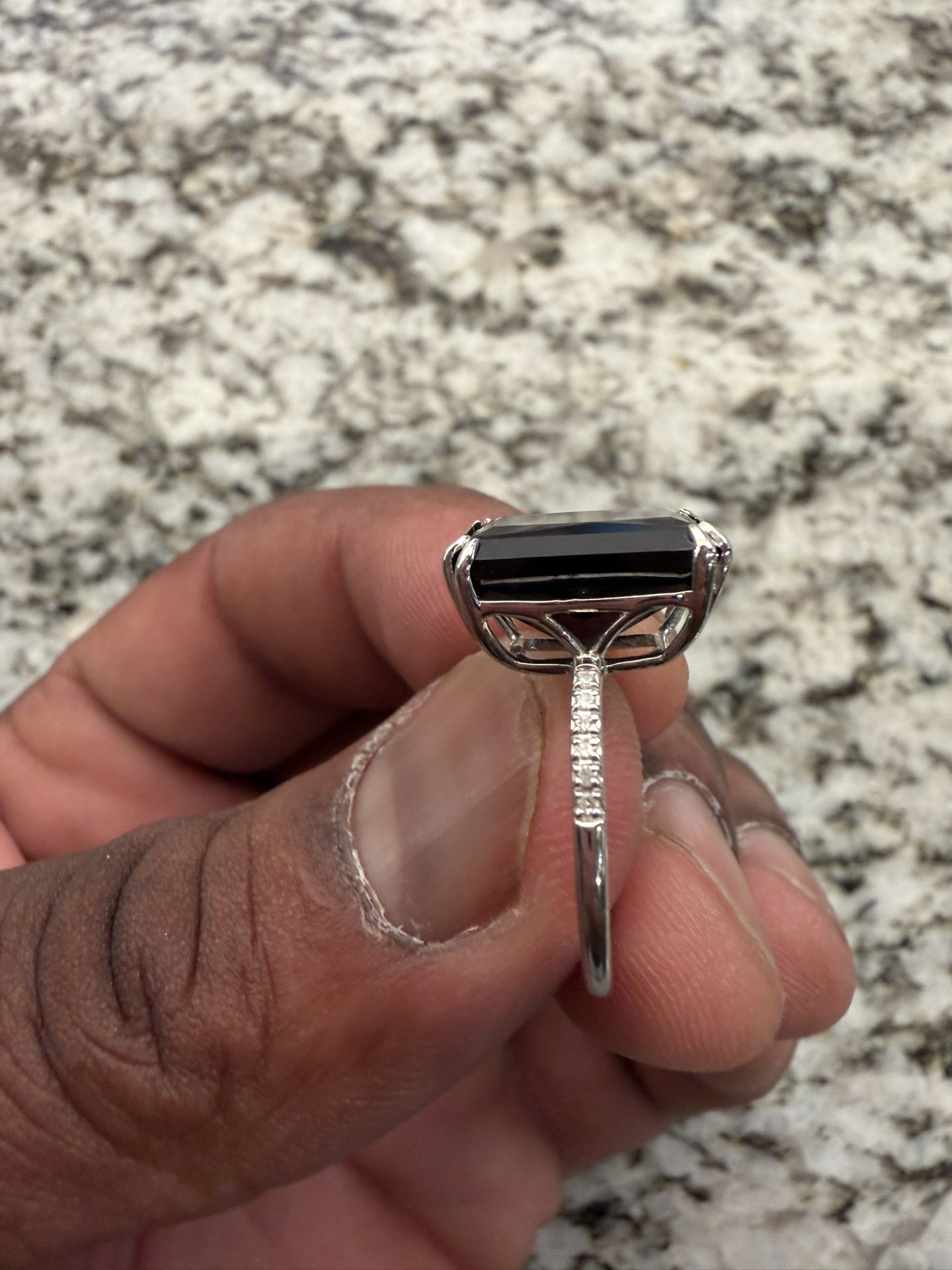 Black Onyx And Diamond Ring