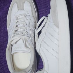 Shoes Men Adidas Men's Barreda Classic Striped Tennis Shoes White