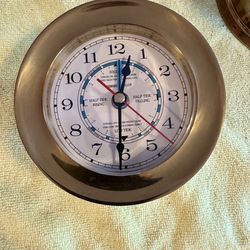 Time & Tide Clock - Howard Miller 613-457 brass nautical wall clock