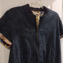 Dress Barn Jean Jacket /Zipper 