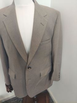 Vintage Men's Rodgers Aristocrat  2pc gray w/tan pin stripes.  Size 46