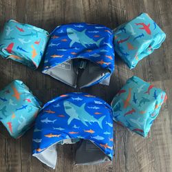 2 SwimWays Swim Trainer Life Vest  (Shark Swimmies)