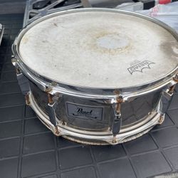 Pearl Steel Shell Chrome Snare Drum 14" X 6.5” 