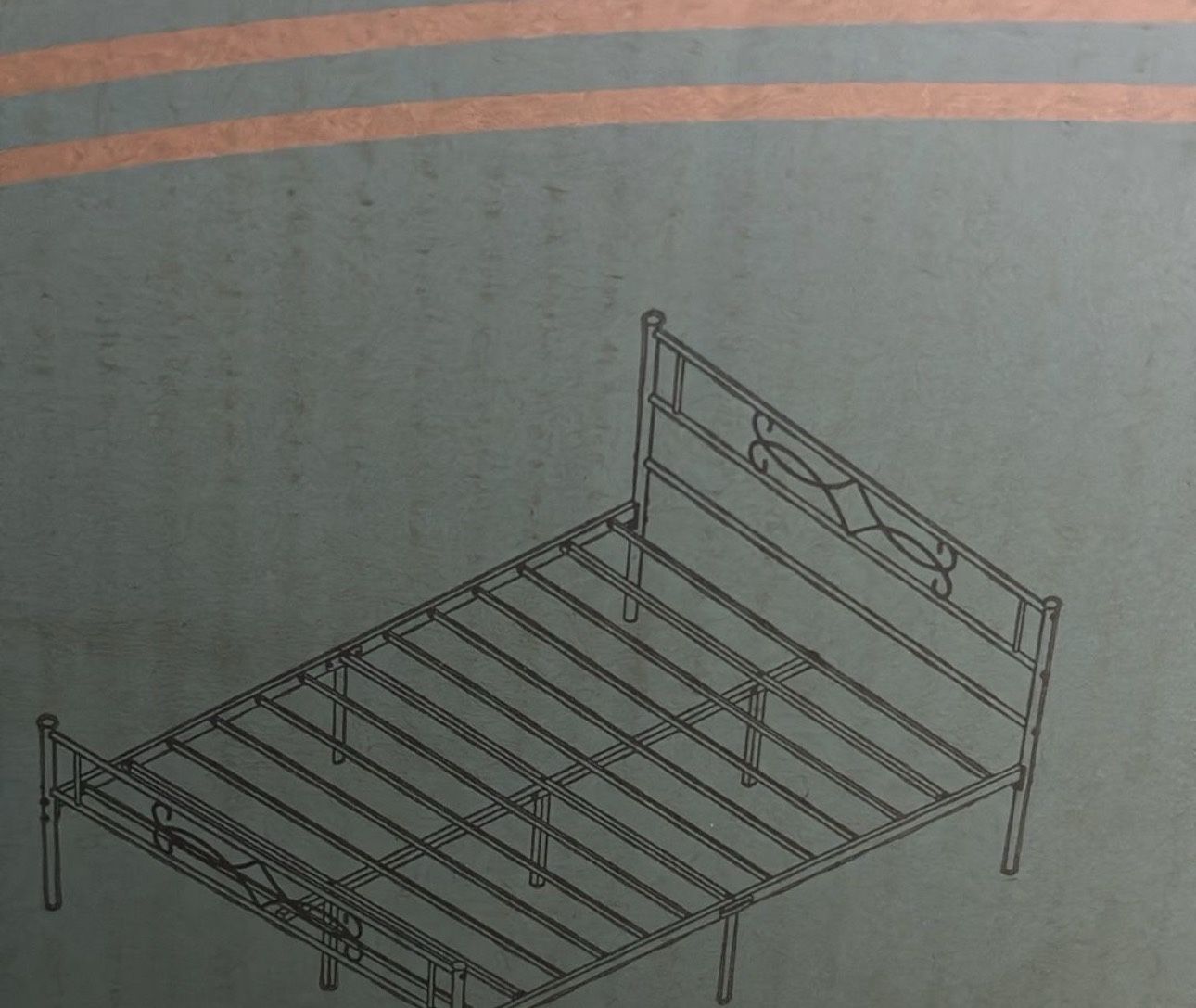 White Medal Bed Frame NEVER OPENED 