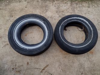 60s Whitewall Belted Tires Decorations 