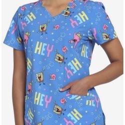 SpongeBob SquarePants Hey Scrub Top (s,m & xl available)